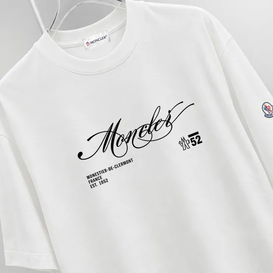 moncle～ logo 《 》7a tee ， Same Style ， : Black White Coffee Brown Size：S（90-130 ） M（125-150 ） L（135-165 ） XL（160-190 ） XXL（185-220 ）